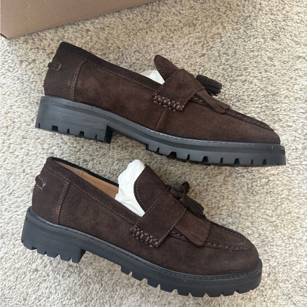 Steve Madden Dark Brown Suede Loafers - Picture 5 of 7